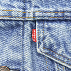Levi's 80年代 USA製 ヴィンテージ デニム ベスト L バッファローチェック 裏地 ネルライナー 60518 0816