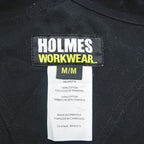 HOLMES WORKWEAR ダック キャンバス ダブルニー オーバーオール M ブラック ビブ サロペット