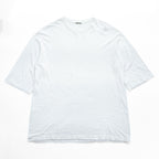 AURALEE 日本製 シームレス クルーネック ハーフスリーブ Tシャツ L ホワイト SEAMLESS CREW NECK HALF SLEEVE TEE 五分袖 A8ST02ST