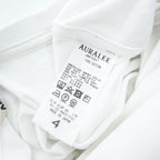 AURALEE 日本製 シームレス クルーネック ハーフスリーブ Tシャツ L ホワイト SEAMLESS CREW NECK HALF SLEEVE TEE 五分袖 A8ST02ST