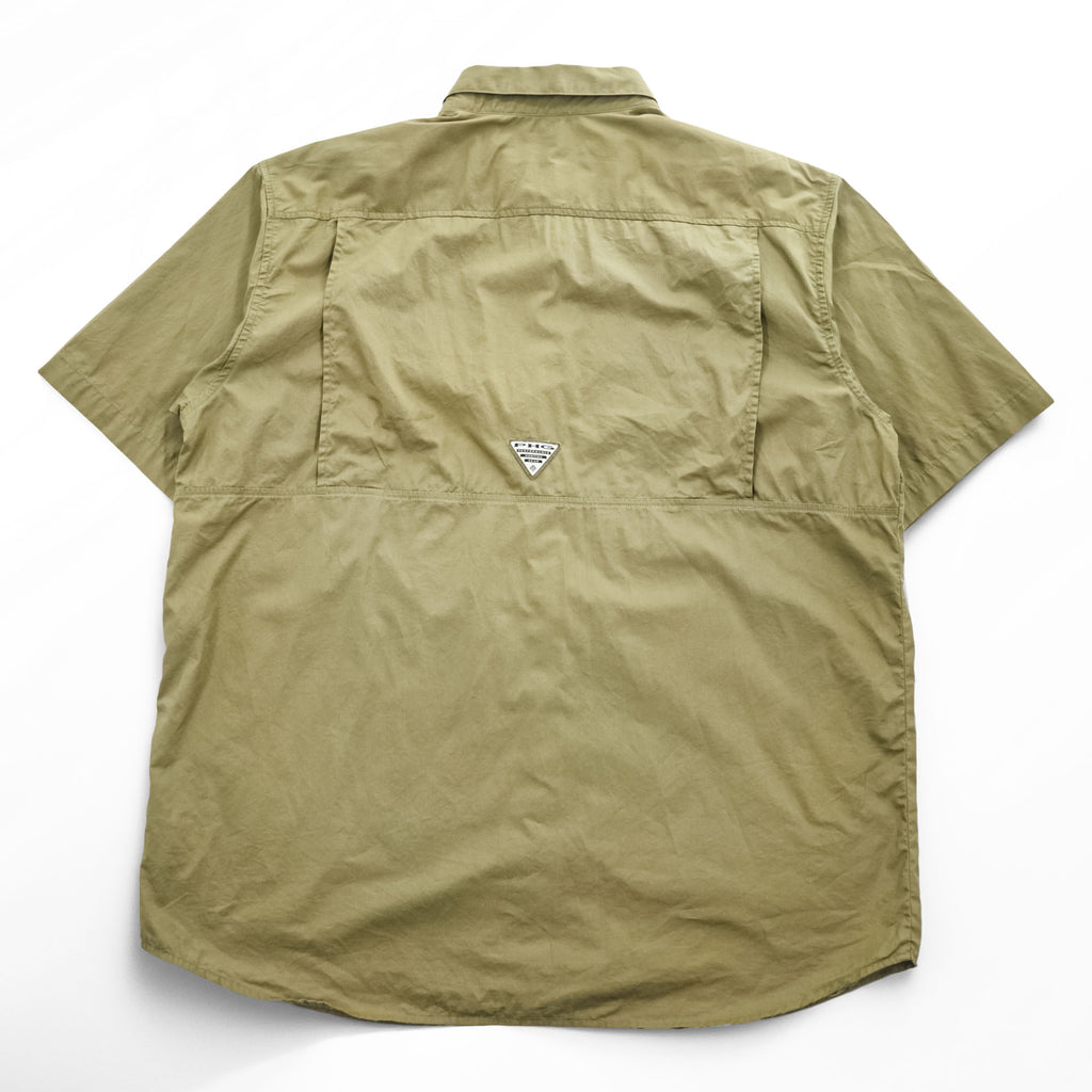Columbia PHG 半袖 ハンティングシャツ XL メッシュ フィッシングシャツ メッシュ裏地 ボタンダウン HM7721