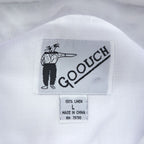 GOOUCH 90年代 ヴィンテージ 半袖 リネン シャツ L ホワイト 麻100% 胸ポケット
