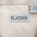 PLATOON 90年代 ヴィンテージ キューバシャツ 半袖 オープンカラー シャツ L 4ポケット 刺繍 ピンタック プリーツ ボックスシルエット 開襟 グアヤベラ