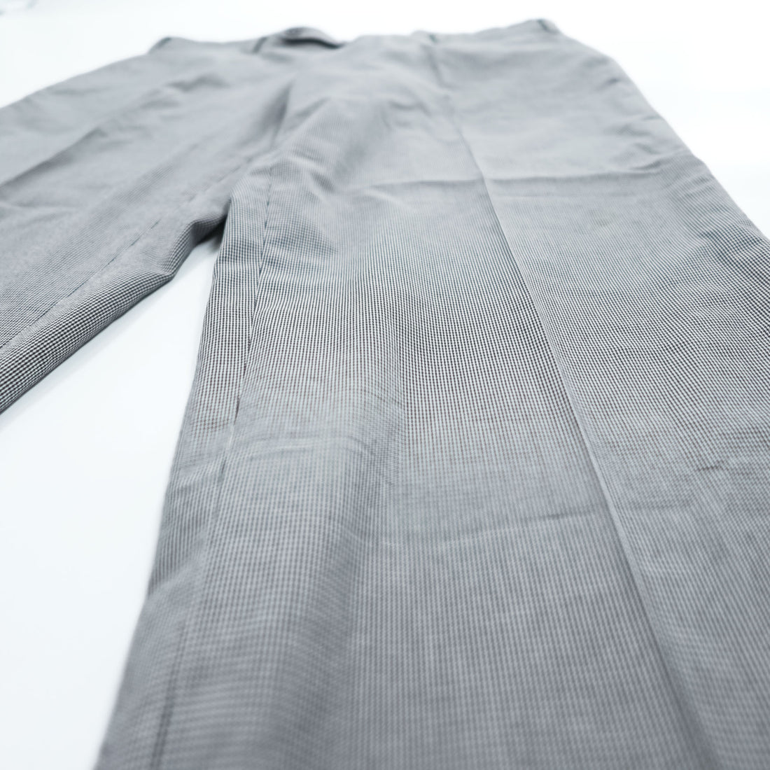 BURBERRY LONDON 日本製 スラックス パンツ L グレー ストレッチ 千鳥格子 グレンチェック