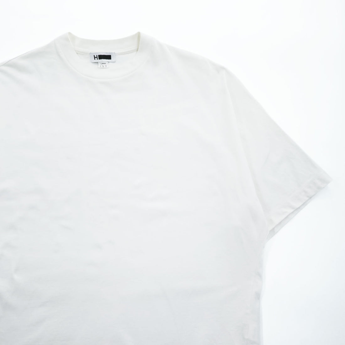H BEAUTY & YOUTH 日本製 ワイドシルエット Tシャツ L ホワイト 1217-299-2967
