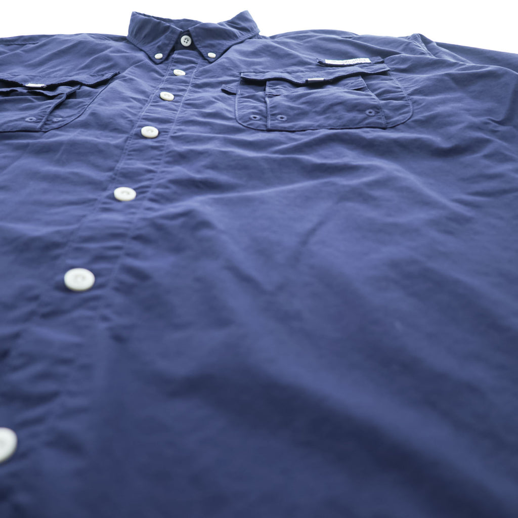 Columbia PFG バハマ BAHAMA 2 半袖 フィッシングシャツ XL ネイビー OMNI-SHADE メッシュ ベンチレーション FM7047