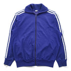 adidas 70年代 西ドイツ製 ヴィンテージ トラックジャケット ジャージ M ブルー ハイネック スタンドカラー OPTIジップ