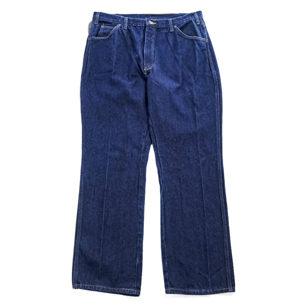 Dickies 90年代 ヴィンテージ デニムパンツ ジーンズ 38 × 30 インディゴ ベリーズ製 圧着タグ TALONジップ 濃紺 Z9393