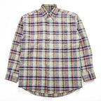 Wrangler 90年代 ヴィンテージ 長袖 リネン チェックシャツ M マルチカラー TWENTY X ボタンダウン