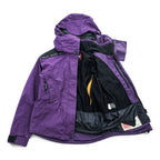 Marmot 90年代 ゴアテックス GORE-TEX マウンテンパーカー 防水 シェル レインジャケット S パープル ドローコード フード着脱 ジップインジップ