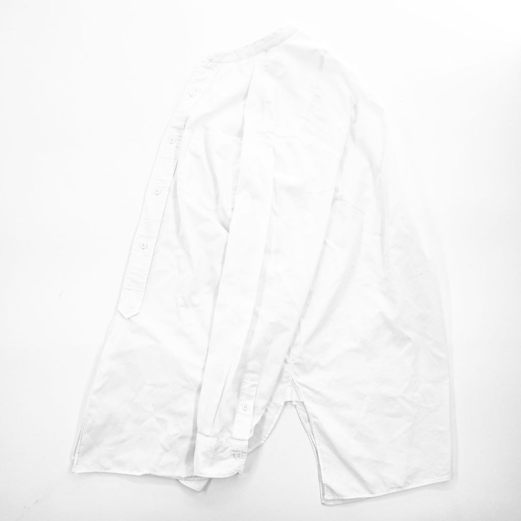 COMOLI 日本製 バンドカラーシャツ 長袖 ロング シャツ S ホワイト オーバーサイズ J03-02002