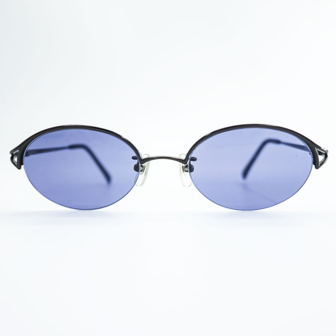 im product ISSEY MIYAKE 90年代 ヴィンテージ オーバル サングラス ブラック メタルフレーム カラーレンズ