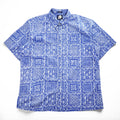 reyn spooner 90年代 ヴィンテージ アロハシャツ 半袖シャツ XL ブルー 総柄 バンダナ CLASSIC FIT ビキニタグ ボタンダウン
