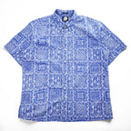 reyn spooner 90年代 ヴィンテージ アロハシャツ 半袖シャツ XL ブルー 総柄 バンダナ CLASSIC FIT ビキニタグ ボタンダウン