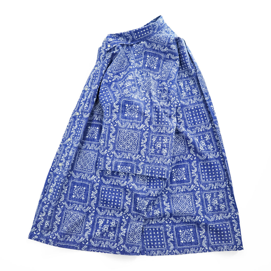 reyn spooner 90年代 ヴィンテージ アロハシャツ 半袖シャツ XL ブルー 総柄 バンダナ CLASSIC FIT ビキニタグ ボタンダウン