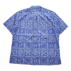 reyn spooner 90年代 ヴィンテージ アロハシャツ 半袖シャツ XL ブルー 総柄 バンダナ CLASSIC FIT ビキニタグ ボタンダウン
