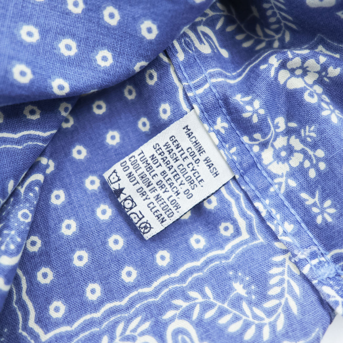 reyn spooner 90年代 ヴィンテージ アロハシャツ 半袖シャツ XL ブルー 総柄 バンダナ CLASSIC FIT ビキニタグ ボタンダウン