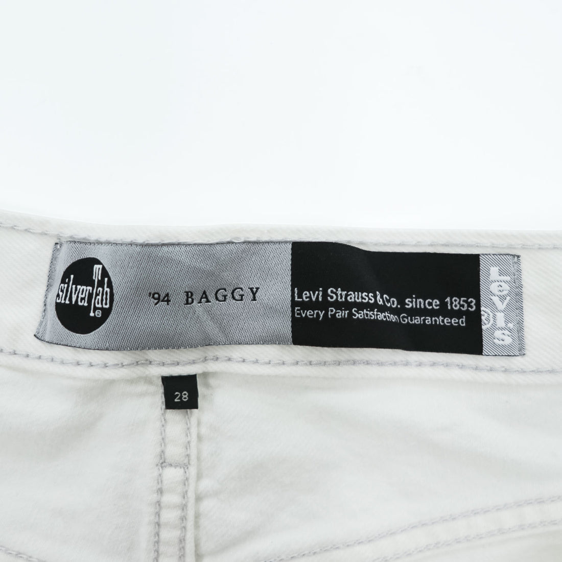Levi's SILVER TAB シルバータブ '94 BAGGY ホワイト デニムパンツ ダメージ加工 ジーンズ 28 × 31 A3518-0006