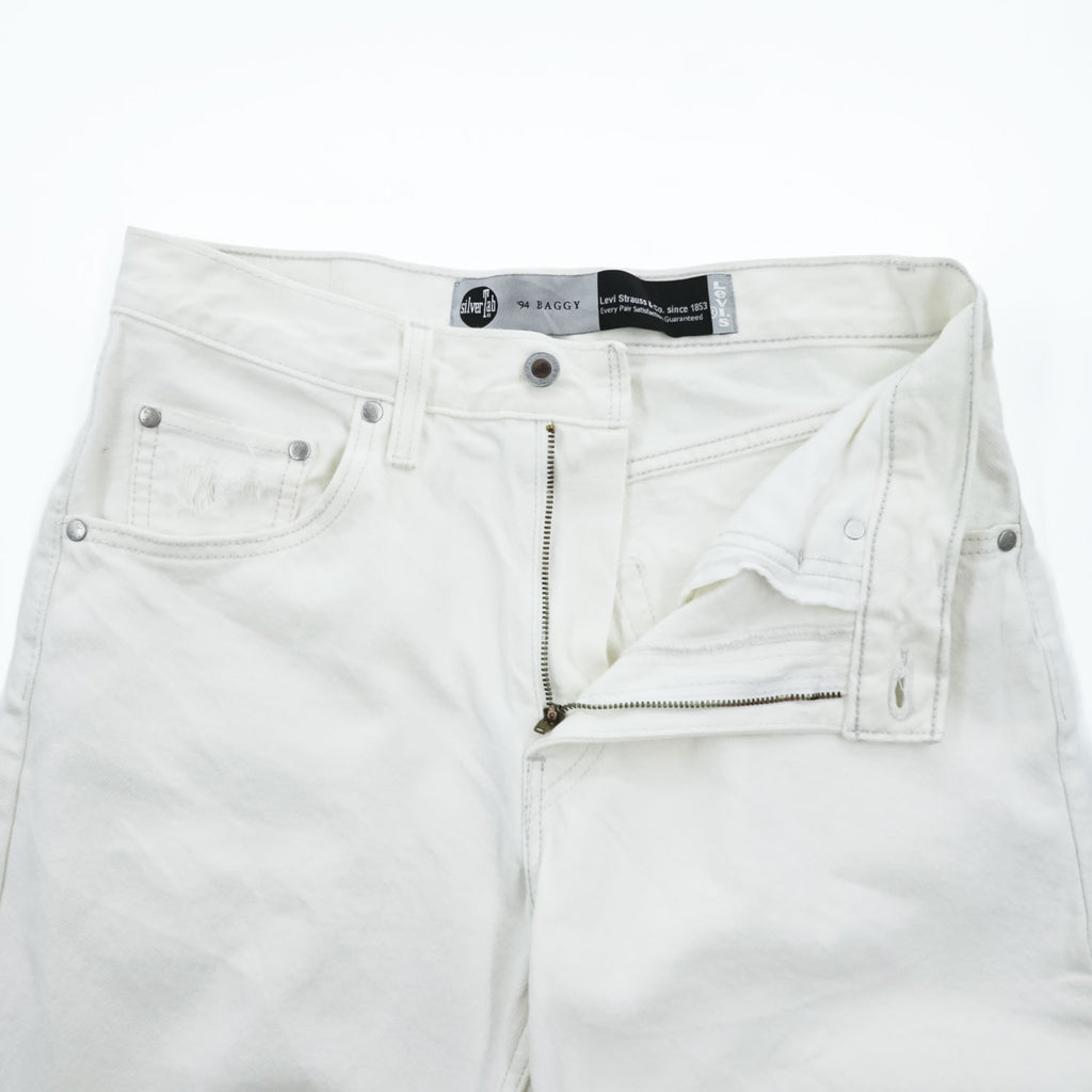 Levi's SILVER TAB シルバータブ '94 BAGGY ホワイト デニムパンツ ダメージ加工 ジーンズ 28 × 31 A3518-0006