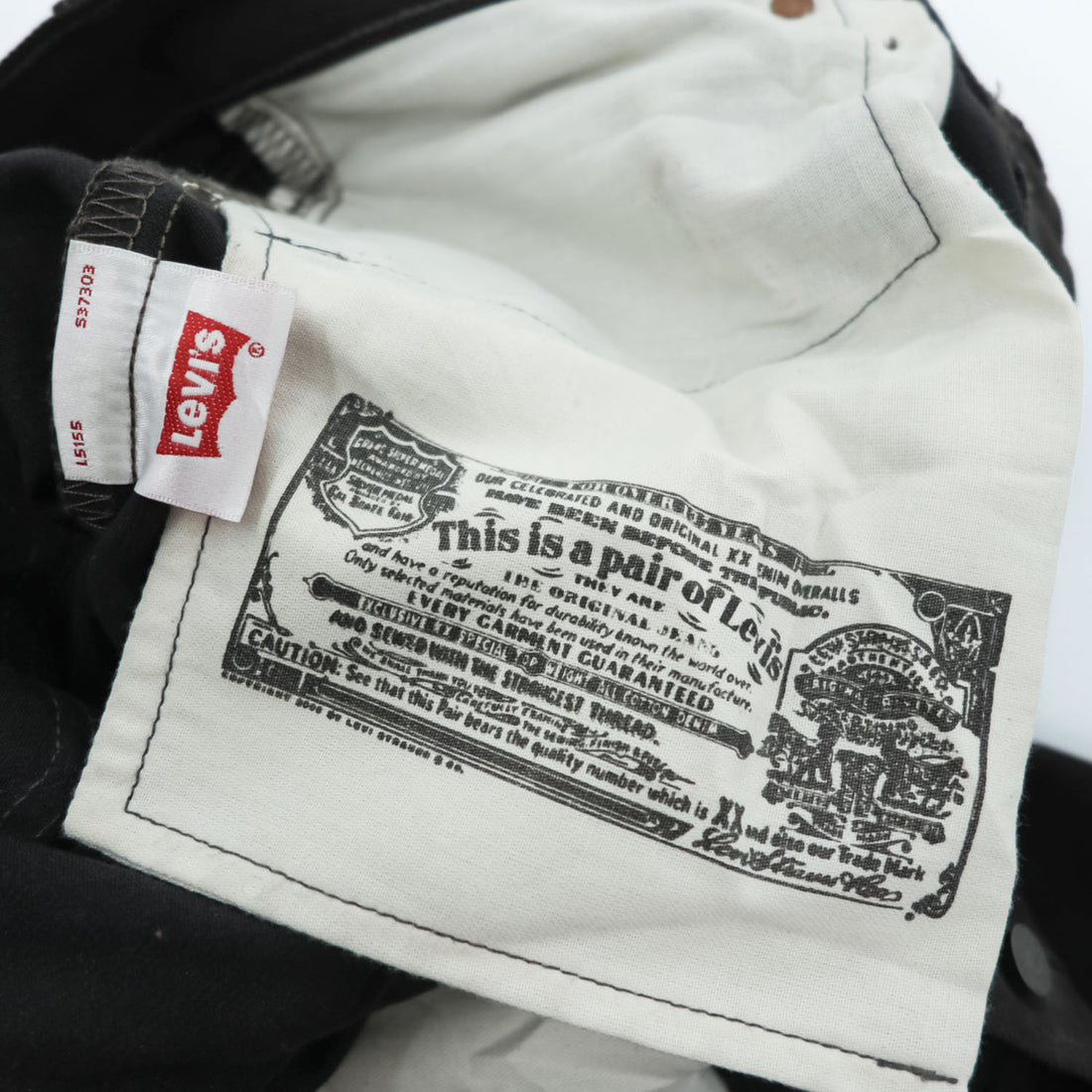 Levi's 501 ブラック デニムパンツ ジーンズ W32 L32 ボタンフライ ストレート 005011163