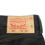 Levi's 501 ブラック デニムパンツ ジーンズ W32 L32 ボタンフライ ストレート 005011163