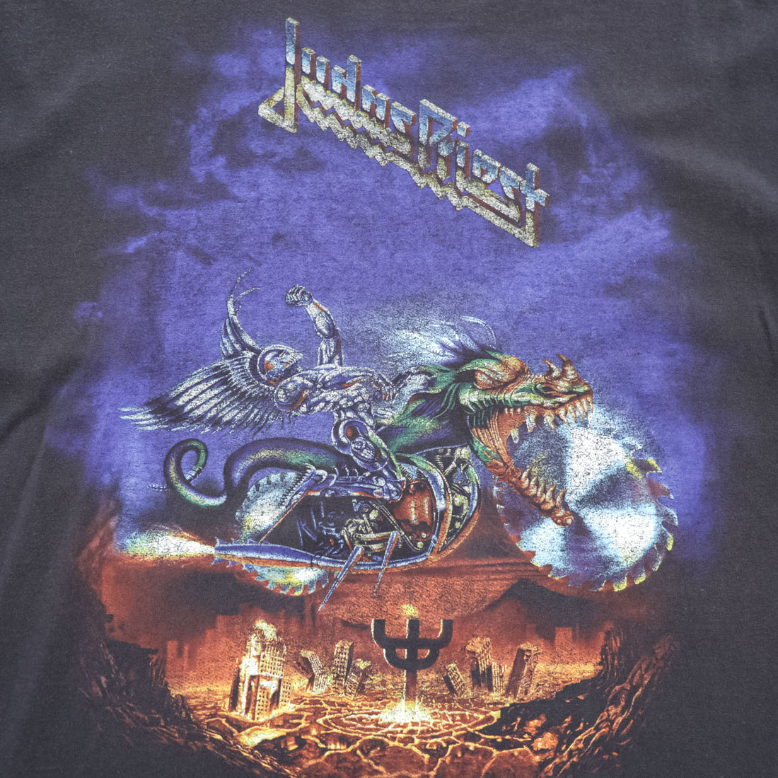 Judas Priest ジューダスプリースト メタル ロック バンドTシャツ XXL フェード ブラック Painkiller ビッグサイズ HANES
