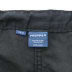 PROPPER タクティカル カーゴパンツ ブラック リップストップ 65/35 ポリコットン ダブルニー W34 L32