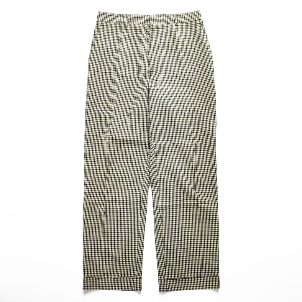 KATHARINE HAMNETT LONDON 90年代 ヴィンテージ 日本製 スラックス パンツ L ベージュ チェック ダブルカフス