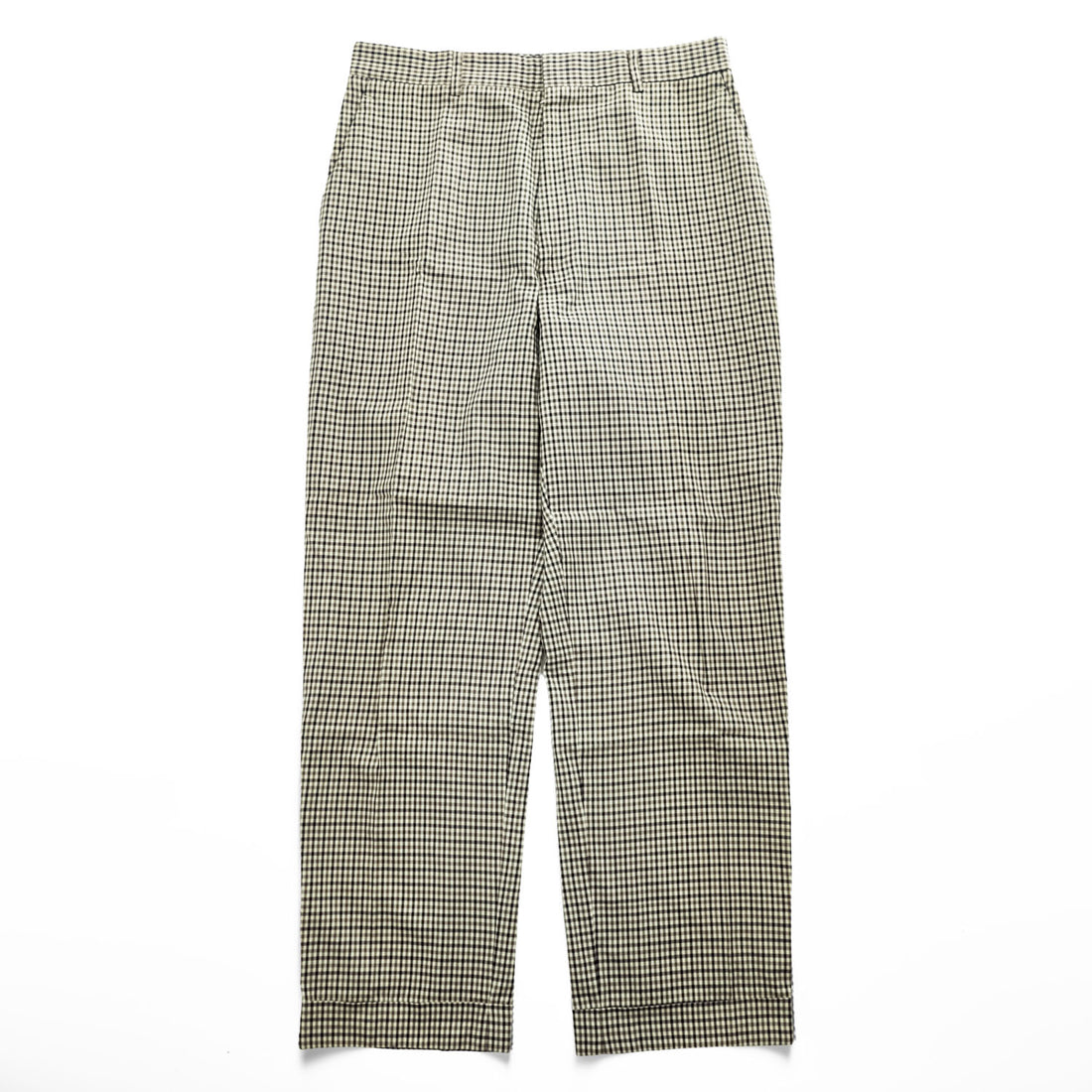 KATHARINE HAMNETT LONDON 90年代 ヴィンテージ 日本製 スラックス パンツ L ベージュ チェック ダブルカフス