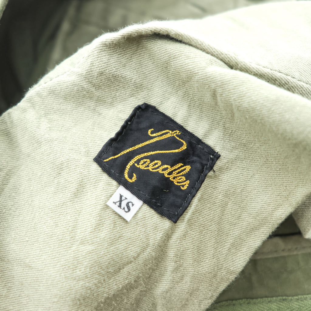 Needles 日本製 リップストップ ファティーグパンツ コンバットパンツ XS カーキ グリーン TALONジップ 裾ジップ