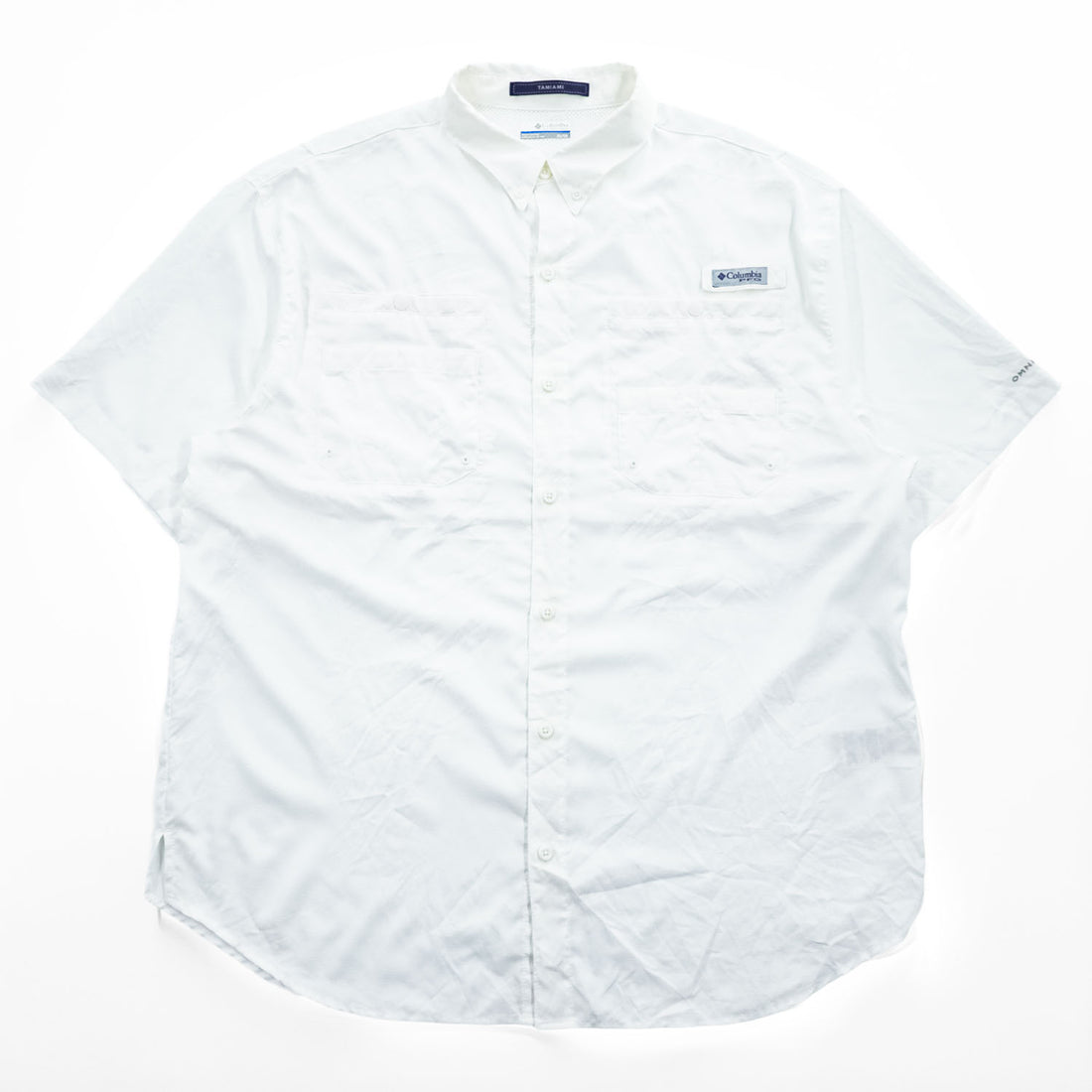Columbia PFG TAMIAMI 2 半袖 フィッシングシャツ XL ホワイト メッシュ リップストップ OMNI-WICK 吸湿速乾 ボタンダウン FM7266