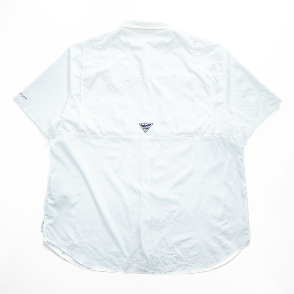 Columbia PFG TAMIAMI 2 半袖 フィッシングシャツ XL ホワイト メッシュ リップストップ OMNI-WICK 吸湿速乾 ボタンダウン FM7266