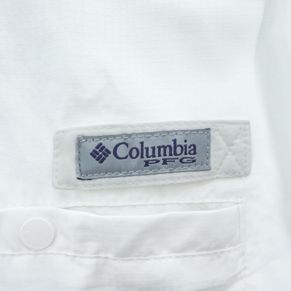 Columbia PFG TAMIAMI 2 半袖 フィッシングシャツ XL ホワイト メッシュ リップストップ OMNI-WICK 吸湿速乾 ボタンダウン FM7266