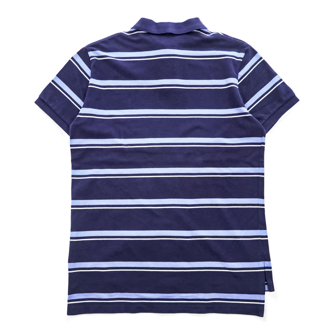 Polo Ralph Lauren 90年代 ヴィンテージ ボーダー ポロシャツ M ネイビー ブルー CUSTOM FIT 鹿の子