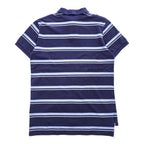 Polo Ralph Lauren 90年代 ヴィンテージ ボーダー ポロシャツ M ネイビー ブルー CUSTOM FIT 鹿の子