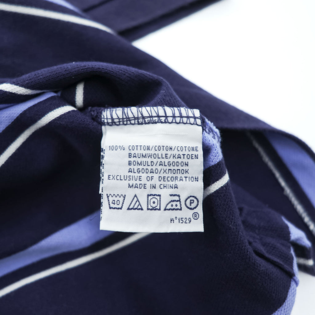 Polo Ralph Lauren 90年代 ヴィンテージ ボーダー ポロシャツ M ネイビー ブルー CUSTOM FIT 鹿の子