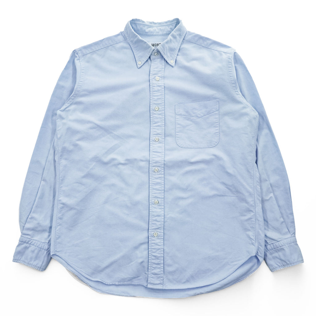 MOAT SURF & TAILOR 長袖 オックスフォード シャツ M サックスブルー ボタンダウン 胸ポケット