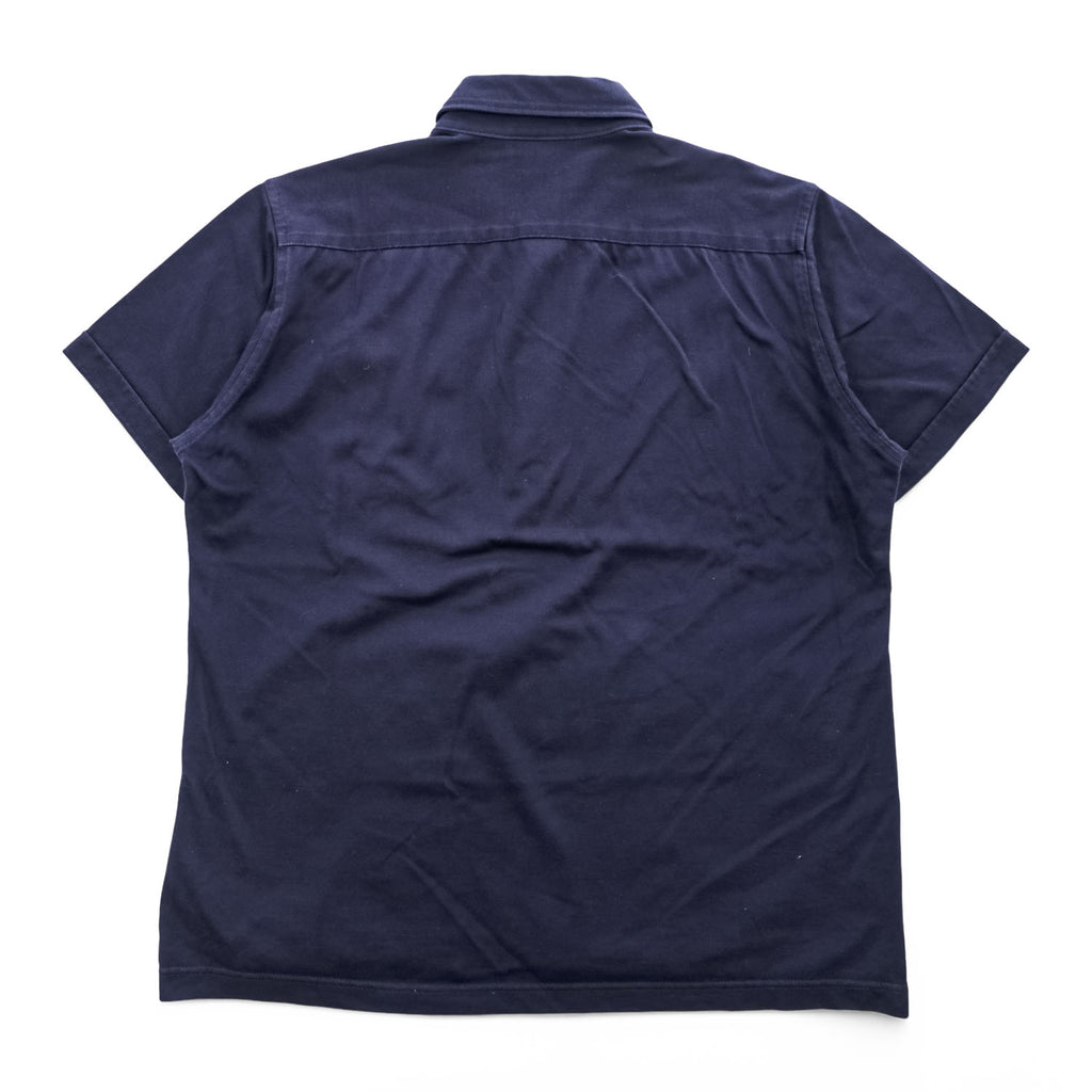 LACOSTE 日本製 ポロシャツ L ネイビー ワンポイントロゴ BD BIZ S/S POLO SHIRT ボタンダウン 鹿の子 KH701E