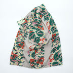 SUN SURF 日本製 アロハシャツ 半袖 オープンカラー シャツ S グリーン CROWN FLOWER 開襟 SS34858 未使用品
