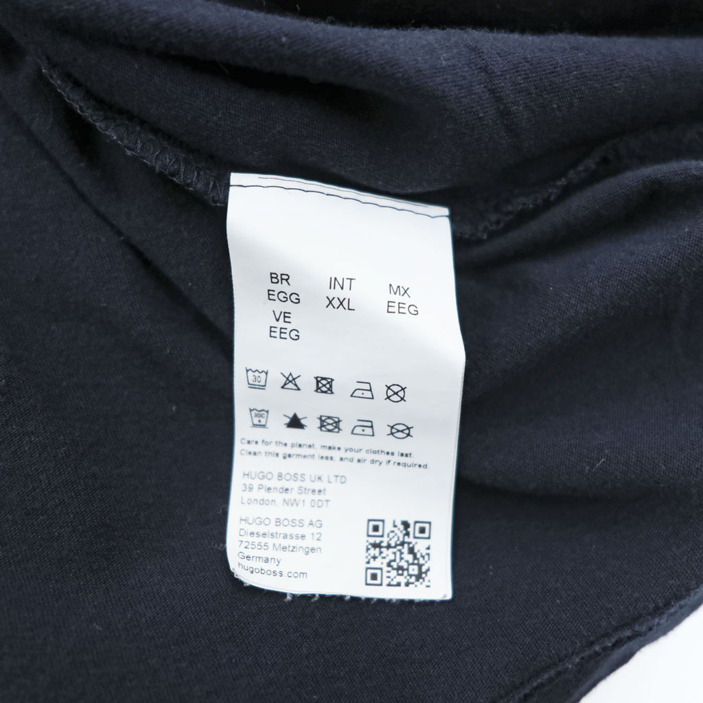 HUGO BOSS クルーネック Tシャツ XXL ブラック ワンポイントロゴ コットン
