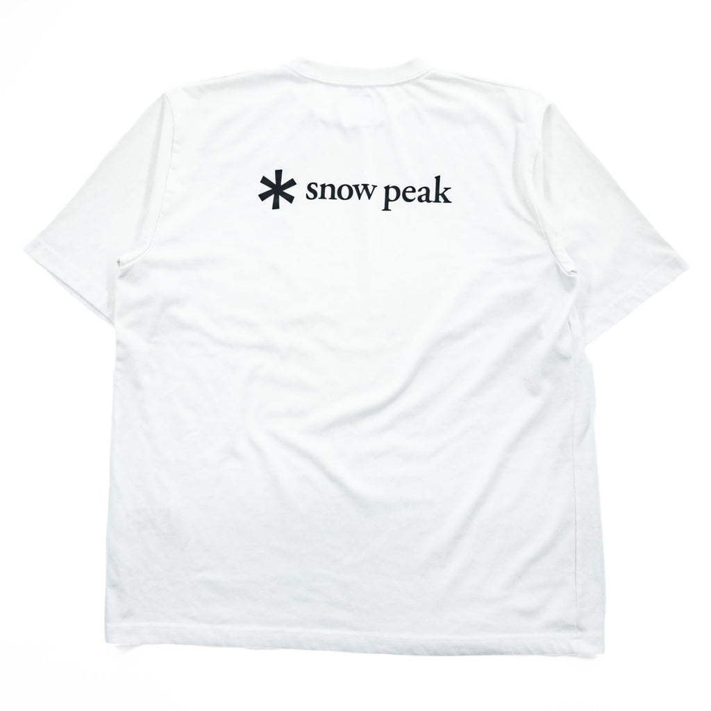 snow peak Tシャツ  SP BACK PRINTED LOGO TEE XL ホワイト バックプリント SPE-TS-23AU002