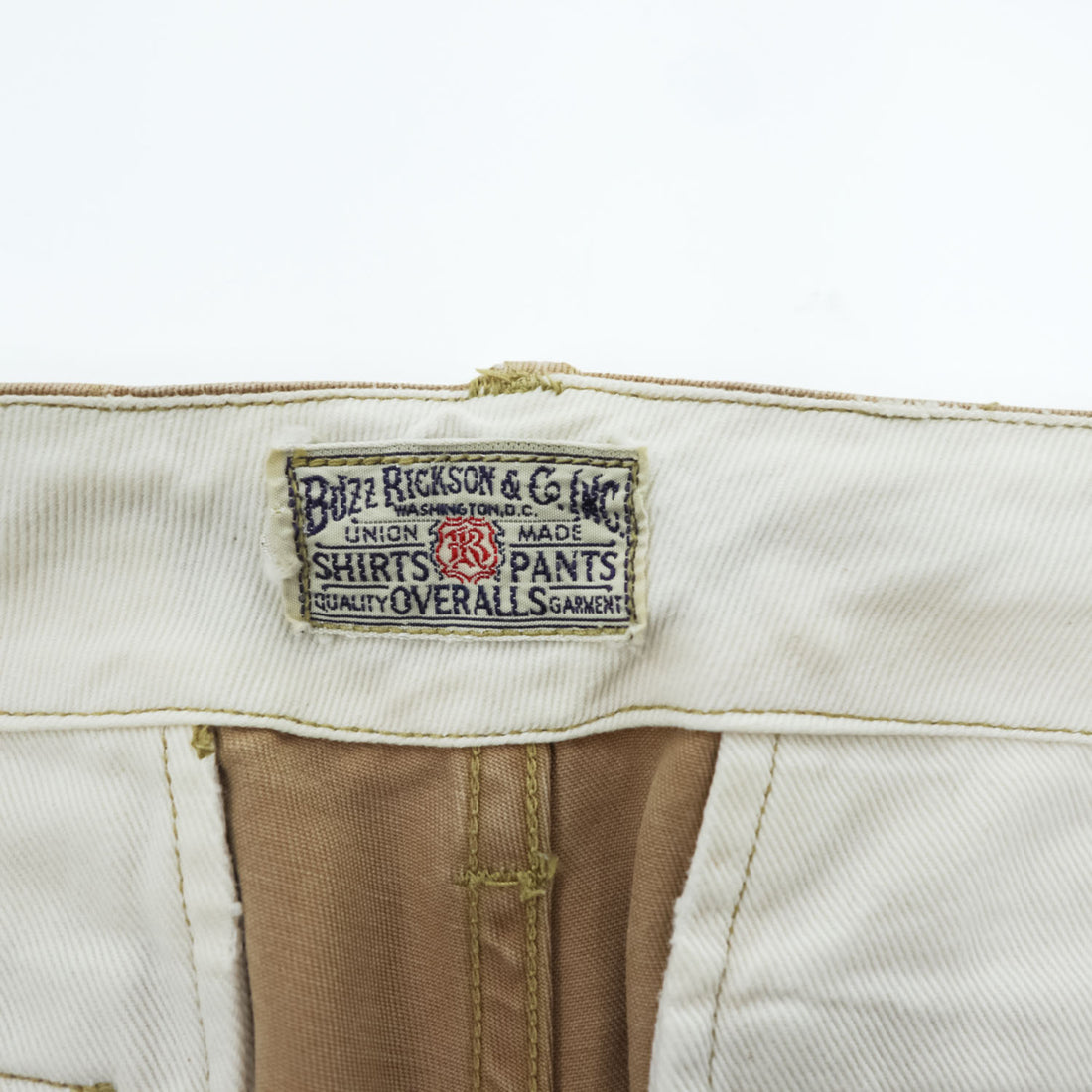 BUZZ RICKSON'S 日本製 チノパンツ M ベージュ ハンドペイント BEAMS 別注 BR41013
