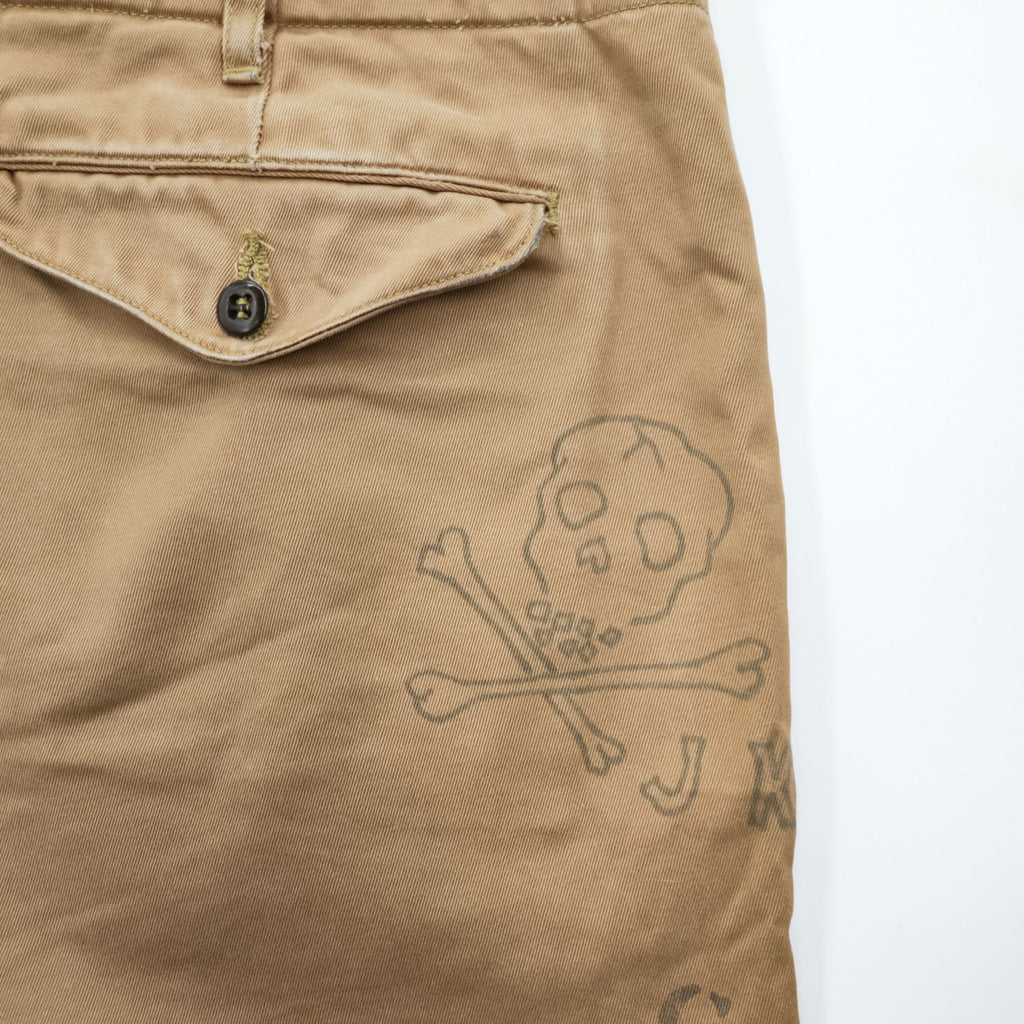 BUZZ RICKSON'S 日本製 チノパンツ M ベージュ ハンドペイント BEAMS 別注 BR41013