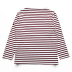 SAINT JAMES フランス製 バスクシャツ 長袖 ロングスリーブ Tシャツ M ホワイト ボルドー ボーダー ボートネック