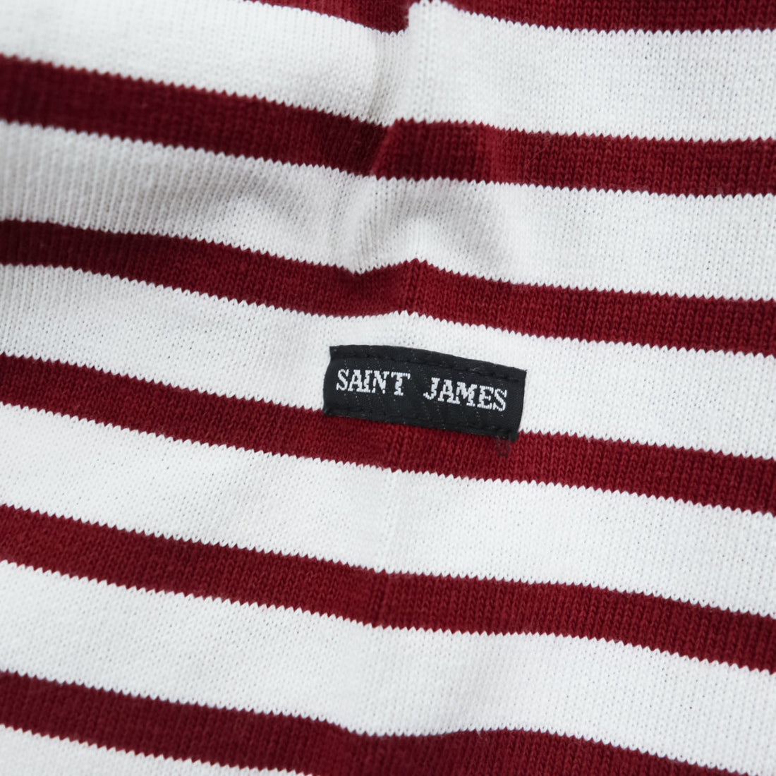 SAINT JAMES フランス製 バスクシャツ 長袖 ロングスリーブ Tシャツ M ホワイト ボルドー ボーダー ボートネック