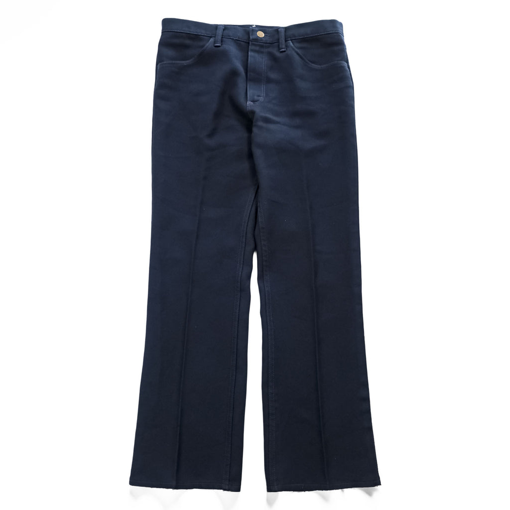 Wrangler 90年代 ヴィンテージ USA製 ランチャー ドレス ジーンズ フレアパンツ L ダークネイビー ブーツカット センタープレス 82NV