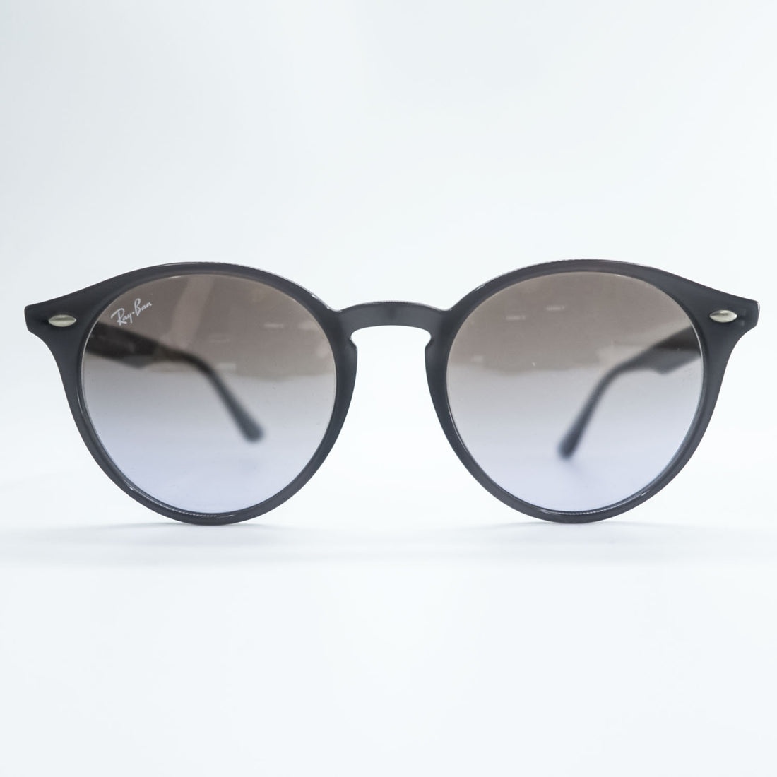 Ray-Ban RB2180-F 6230/94 Round Boston Sunglasses Opal Dark Grey Gradient Mirror Lens 51-20 150 2N