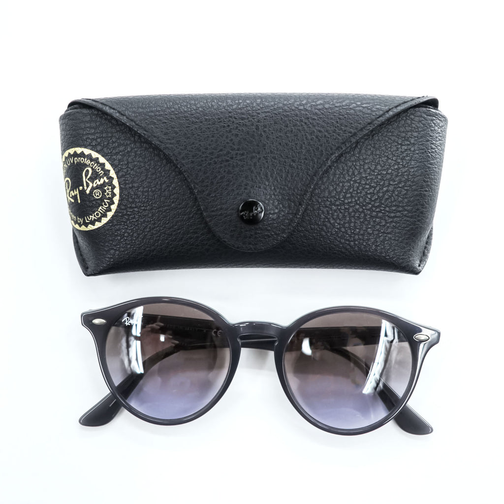 Ray-Ban RB2180-F 6230/94 Round Boston Sunglasses Opal Dark Grey Gradient Mirror Lens 51-20 150 2N