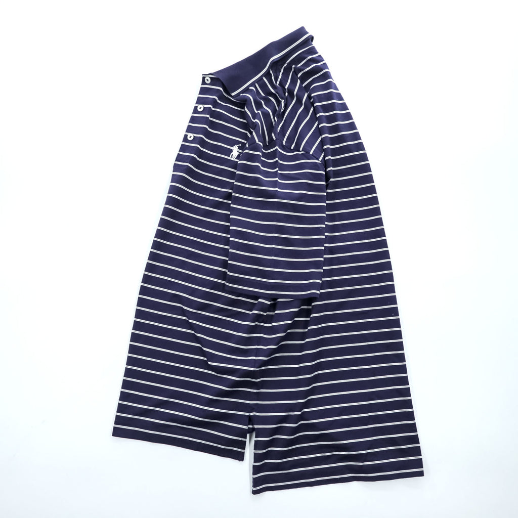 Polo Ralph Lauren Pima Cotton Polo Shirt, Size S, Navy/White Striped, Small Pony Logo Embroidery