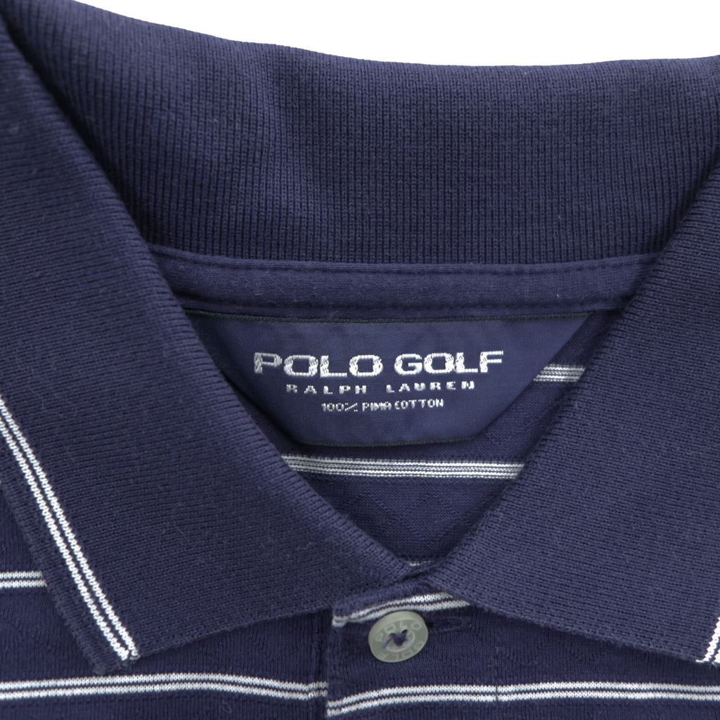 Polo Ralph Lauren Pima Cotton Polo Shirt, Size S, Navy/White Striped, Small Pony Logo Embroidery